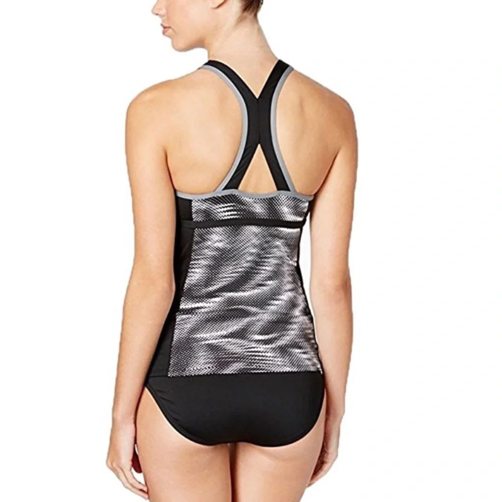 NIKE SOLID & STRIPE‎ TANKINI TOP SIZE S NWT